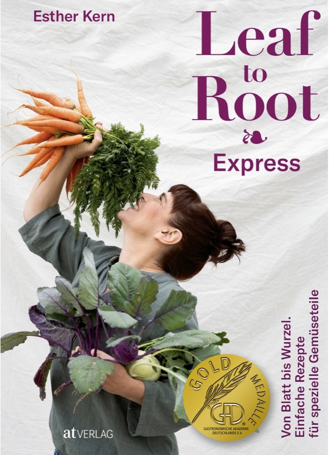 Buchcover Leaf to Root – Express von Esther Kern mit GAD-Goldmedaille