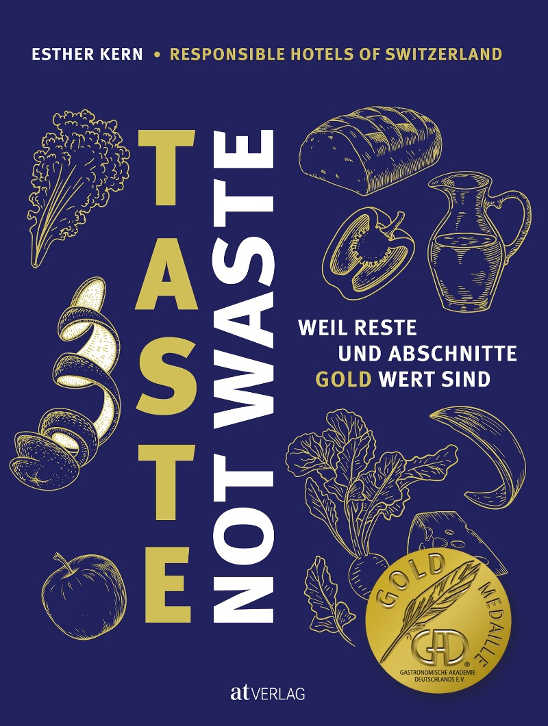Buchcover Taste Not Waste von Esther Kern mit GAD-Goldmedaille